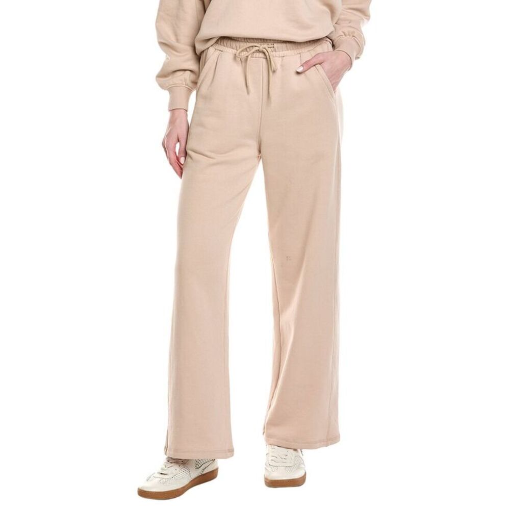 Knit Riot Womens  Core Wide Leg Sweatpant, Brown